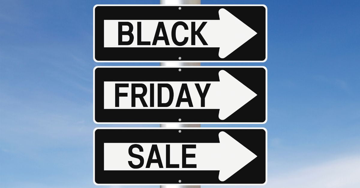Black Friday sale skilte